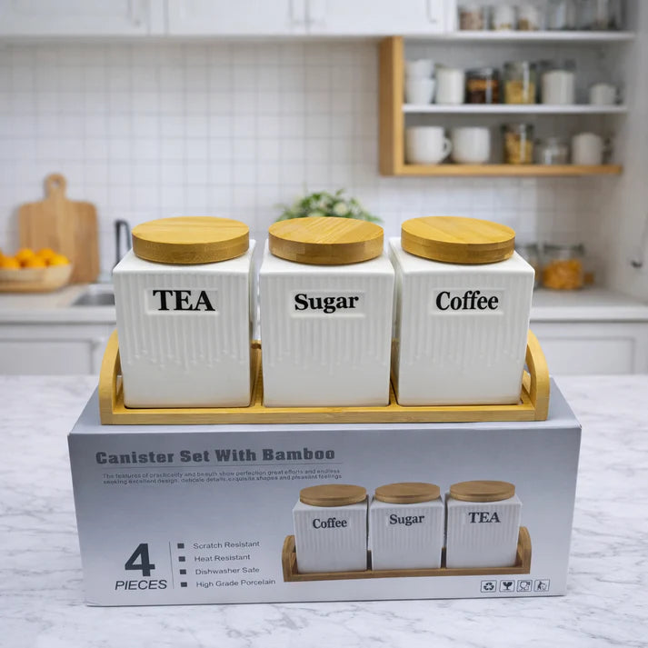 Canister Coffee, Tea and Sugar Set