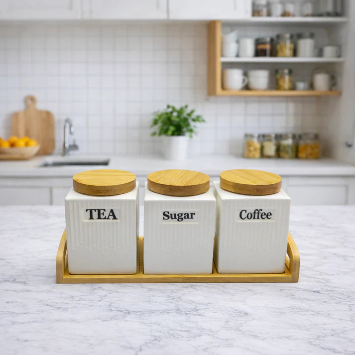 Canister Coffee, Tea and Sugar Set