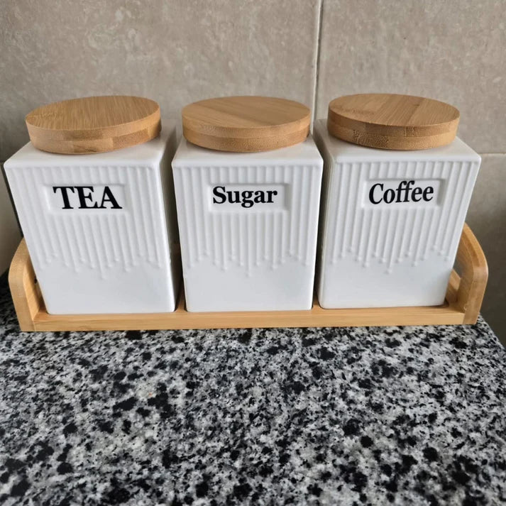 Canister Coffee, Tea and Sugar Set