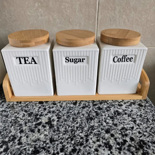 Canister Coffee, Tea and Sugar Set