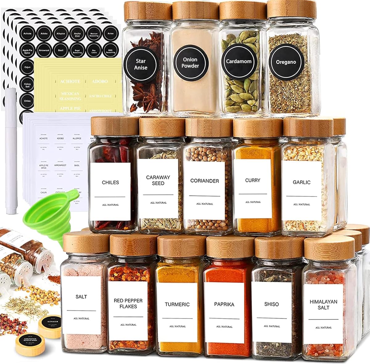 Complete Spice Jar Collection - 24 Piece Set