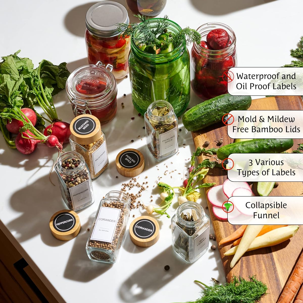 Complete Spice Jar Collection - 24 Piece Set