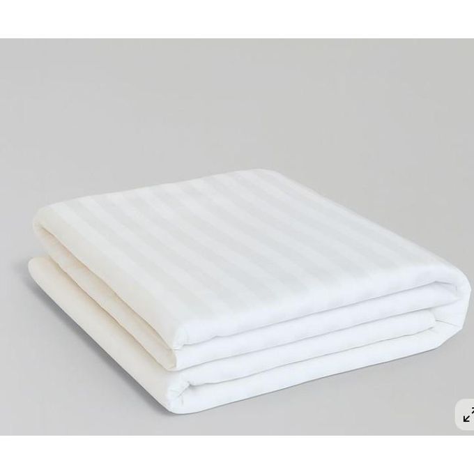Striped Duvet Cover Set – Classic Bedding Set with Flat Sheet & Pillowcases