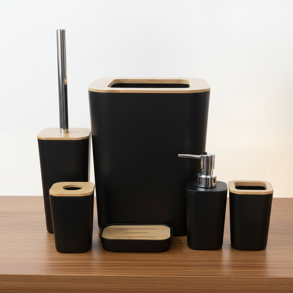 Black Bathroom Set