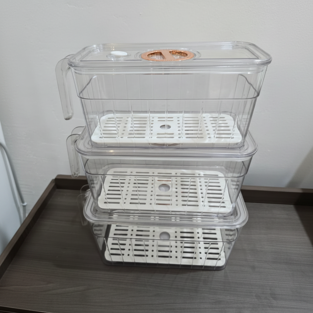 Clear View Fridge Organizer - Stacked
