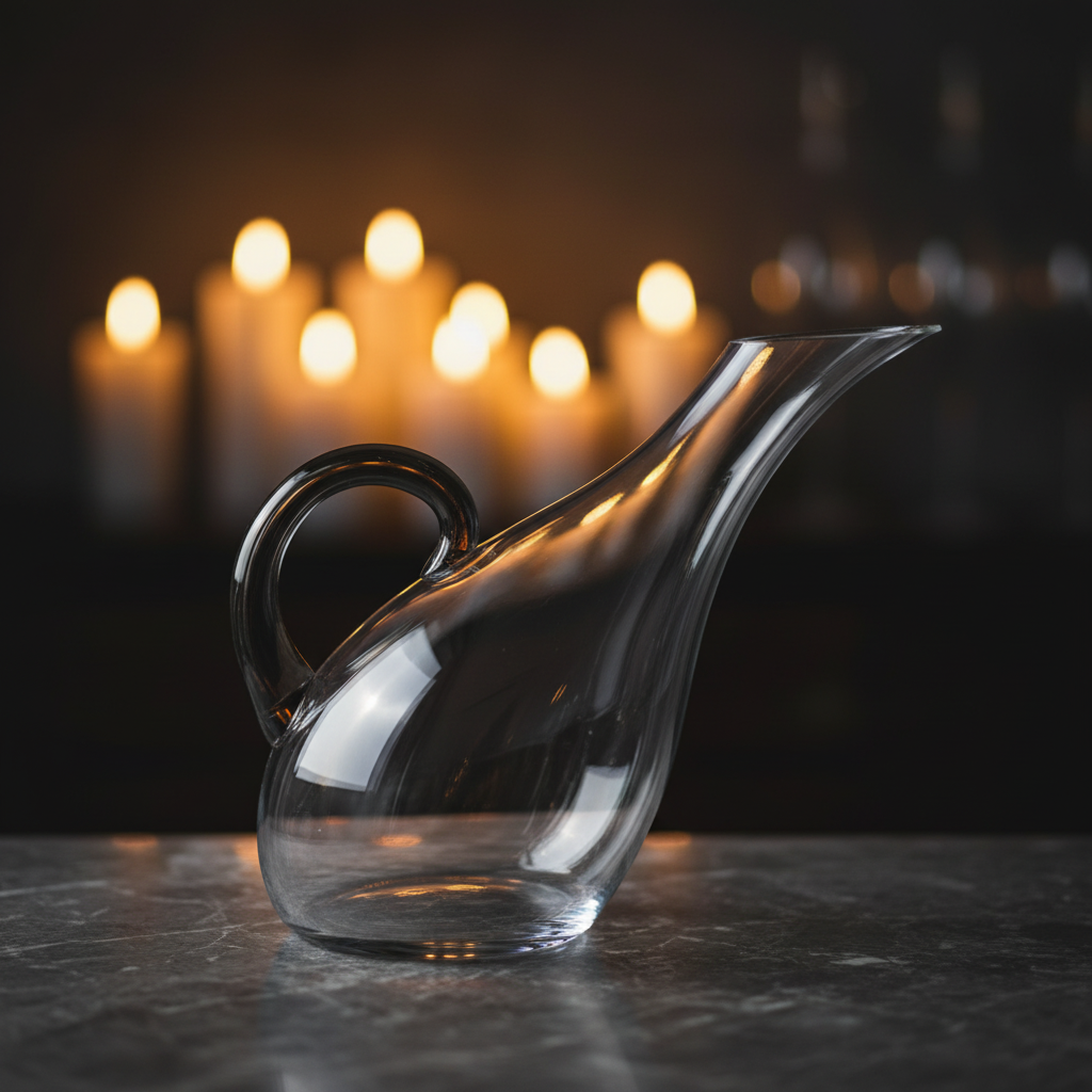Wine Decanter with Handle – Elegant Glassware for Serving & Aerating Wine