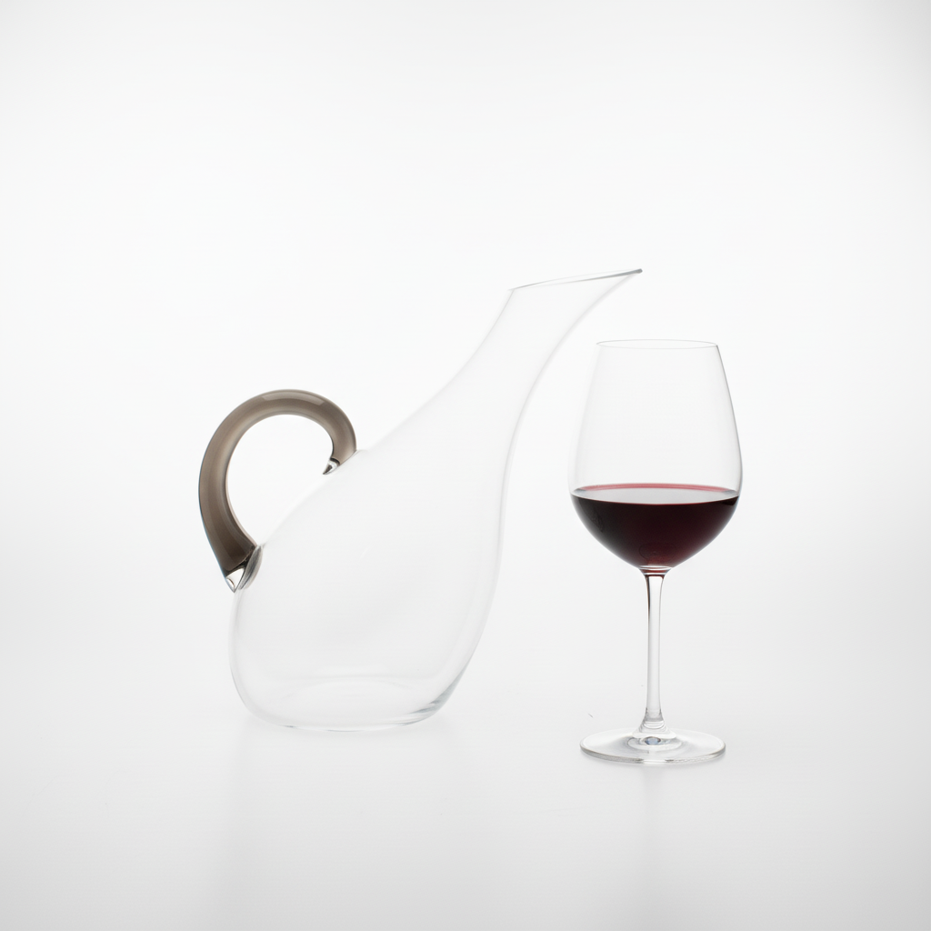 Wine Decanter with Handle – Elegant Glassware for Serving & Aerating Wine