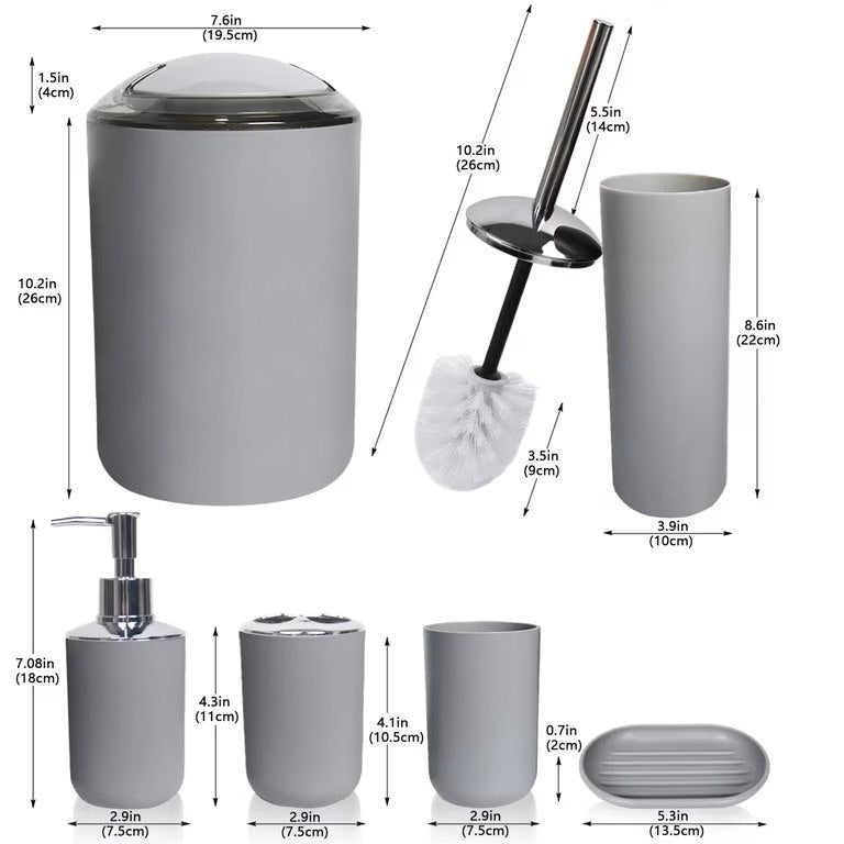 Grey  Bathroom Sanitary Set