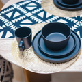 Matte Navy Ceramic Dinnerware Set