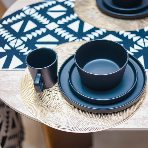 Matte Navy Ceramic Dinnerware Set