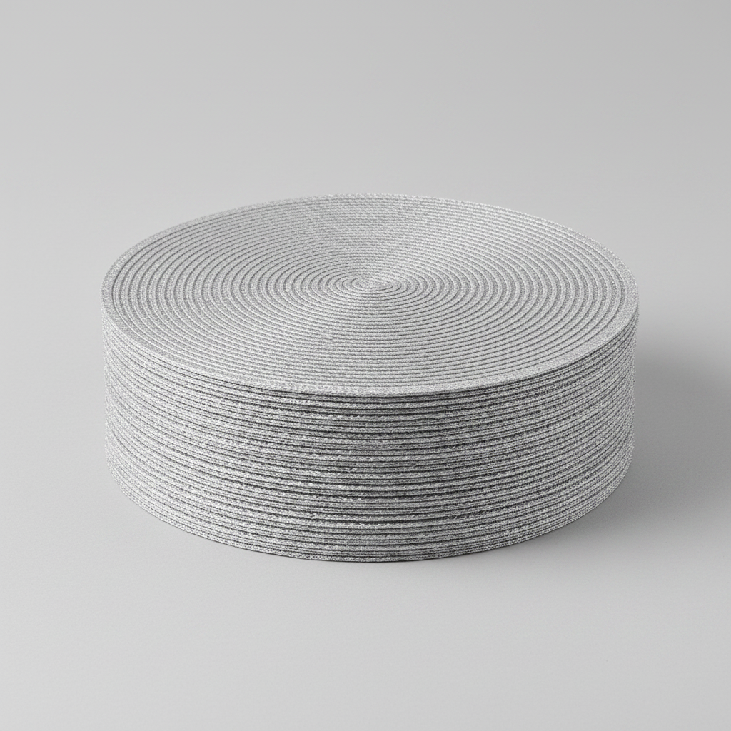 Silver Spiral Table Mats — Stacked