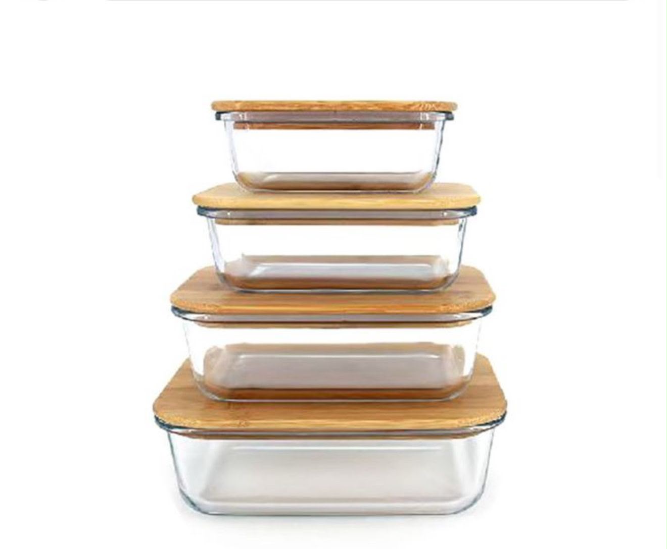 Natural Wood & Glass Storage Jar