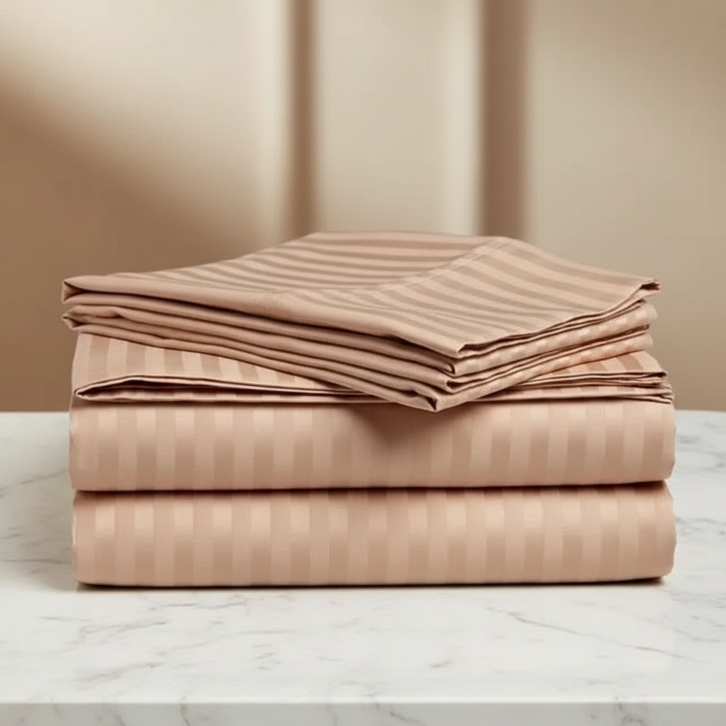 Taupe Stripe Bedsheet Set