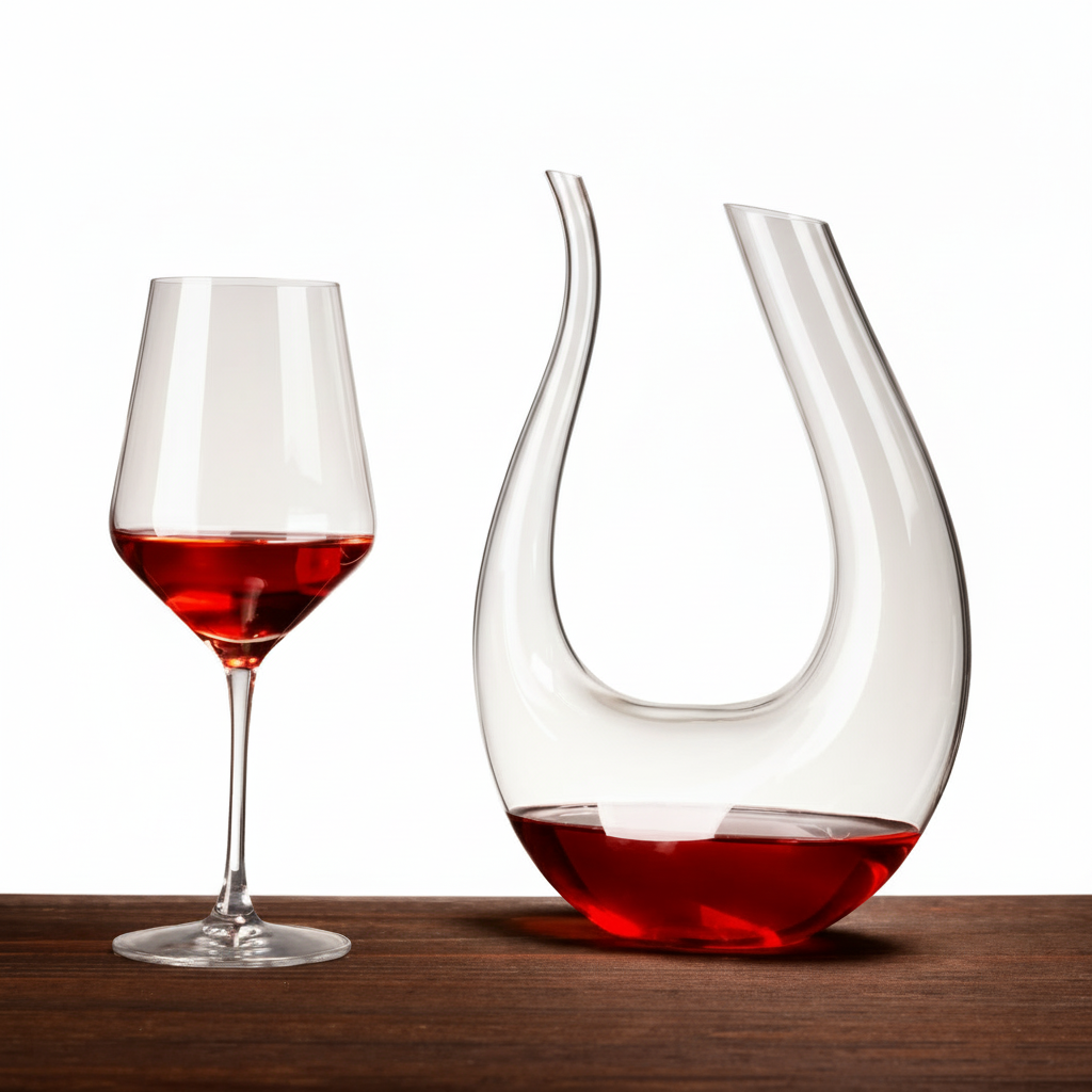 U-Shaped Wine Decanter – Modern Glassware for Superior Wine Aeration