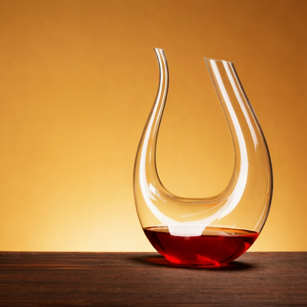 U-Shaped Wine Decanter – Modern Glassware for Superior Wine Aeration
