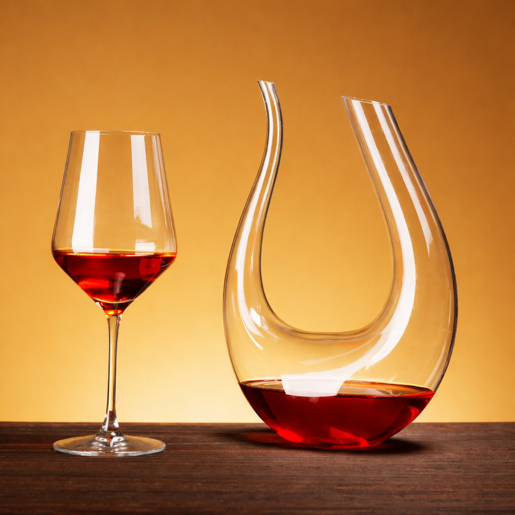 U-Shaped Wine Decanter – Modern Glassware for Superior Wine Aeration